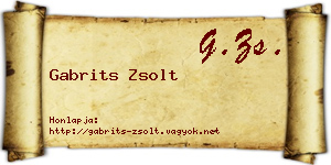 Gabrits Zsolt névjegykártya